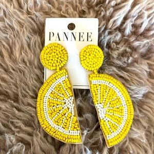 NWT Lulu’s Lemon Statement Earrings
